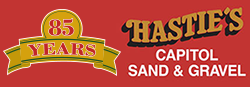 Hastie's Capitol Sand and Gravel – Rock, Topsoil and Bark Logo